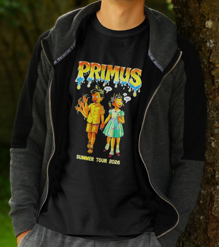 Primus Summer Tour 2026 Cartoon Style Melting Drip T-Shirt