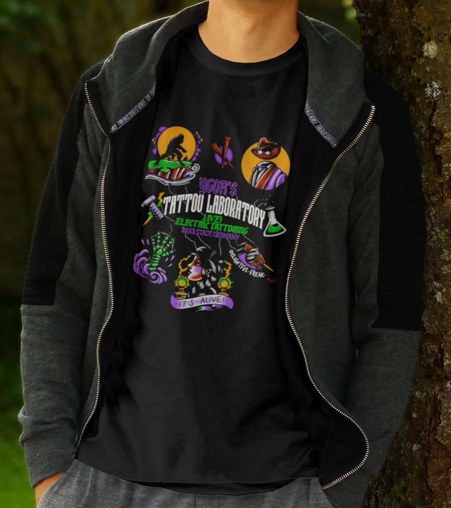 Igor's Tattoo Laboratory Live Electric Tattooing 2026 Monster Mad Scientist Adventure Ink T-Shirt