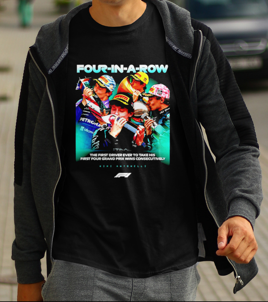 Kimi Antonelli Four In A Row First Driver Wins Consecutively Formula 1 T-Shirt