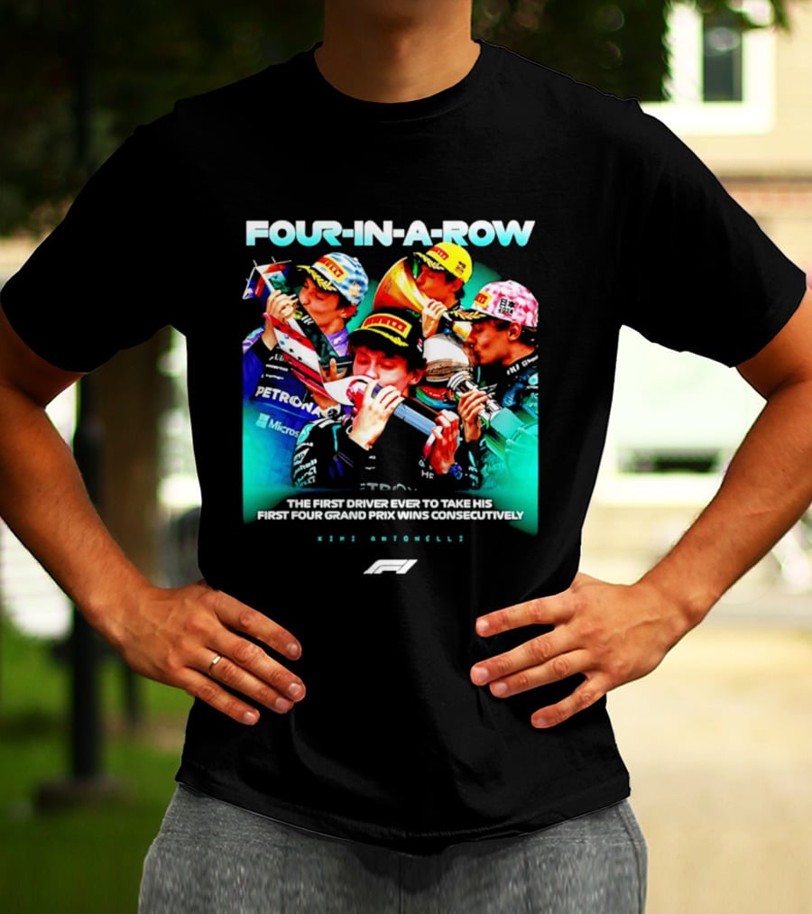 Kimi Antonelli Four In A Row First Driver Wins Consecutively Formula 1 T-Shirt