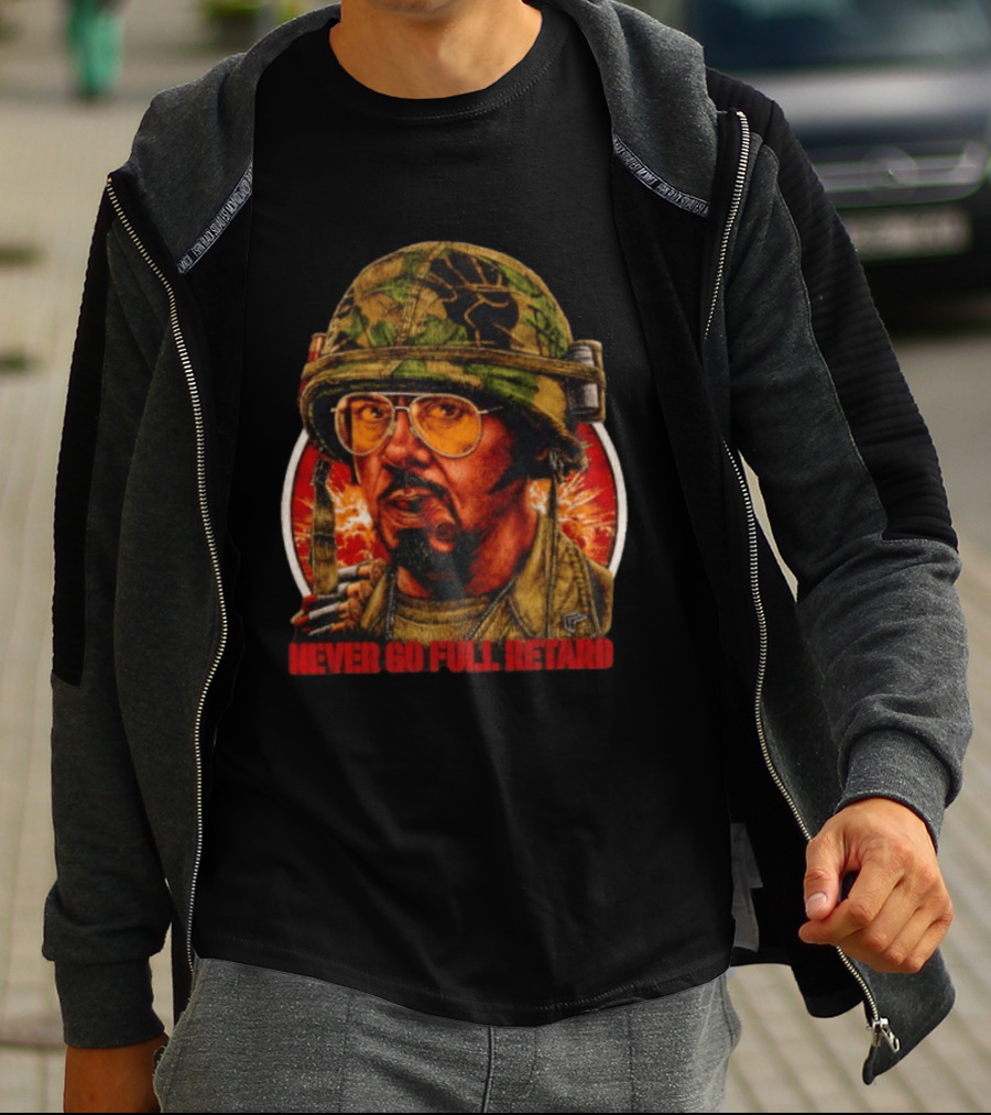 Kirk Lazarus Tropic Thunder Never Go Full Retard T-Shirt