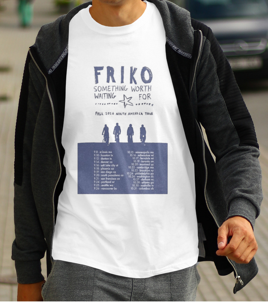 Friko Something Worth Waiting For 2026 North America Tour Dates And Cities T-Shirt