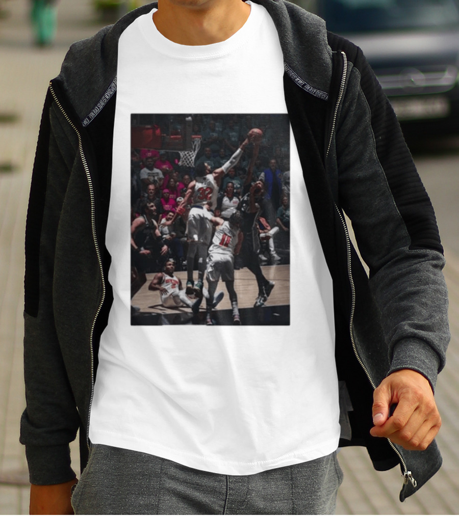 Big Kat Big Time Block Houston Rockets San Antonio Spurs NBA Showdown T-Shirt