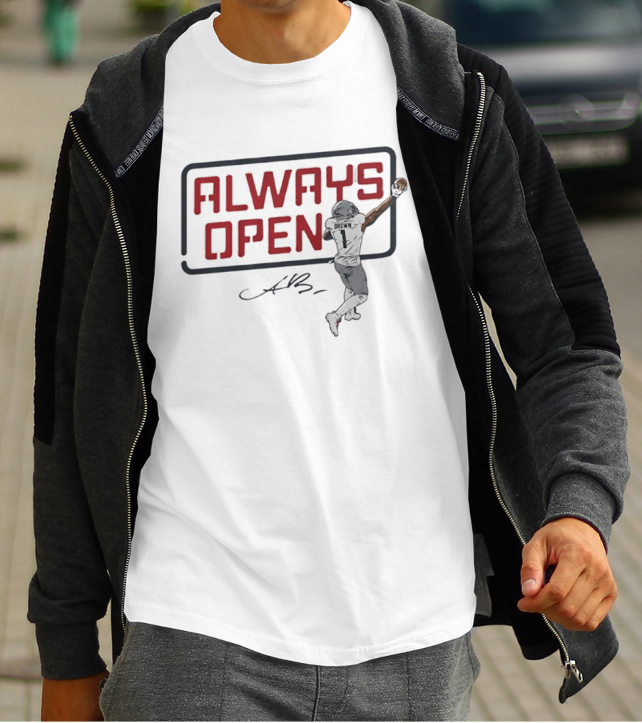 Patriots A.J. Brown Always Open New England T-Shirt