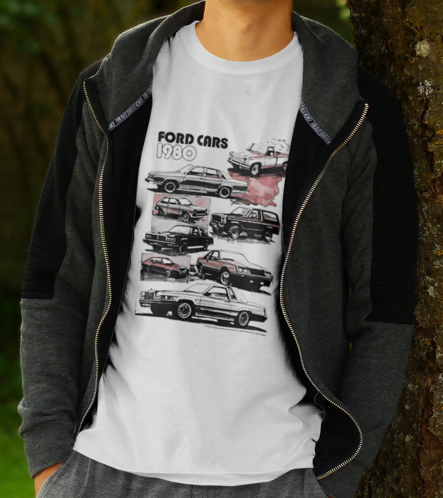 Ford Cars 1980 F Series Bronco Mustang Thunderbird Classic Collection T-Shirt