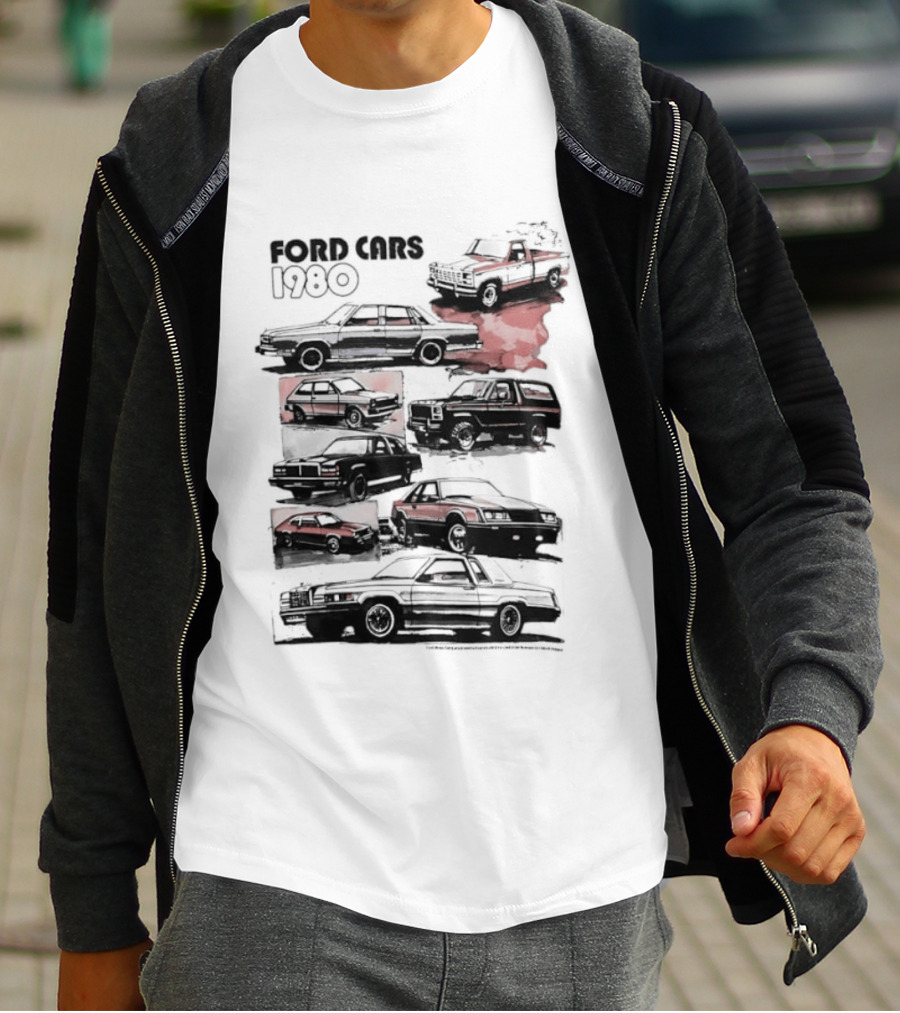 Ford Cars 1980 F Series Bronco Mustang Thunderbird Classic Collection T-Shirt