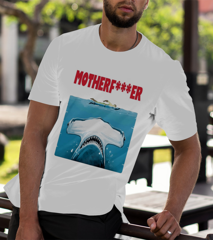 Samuel L Jackson Motherfucker Hammerhead Shark Jaws T-Shirt