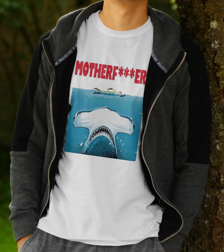 Samuel L Jackson Motherfucker Hammerhead Shark Jaws T-Shirt