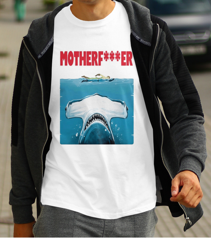 Samuel L Jackson Motherfucker Hammerhead Shark Jaws T-Shirt