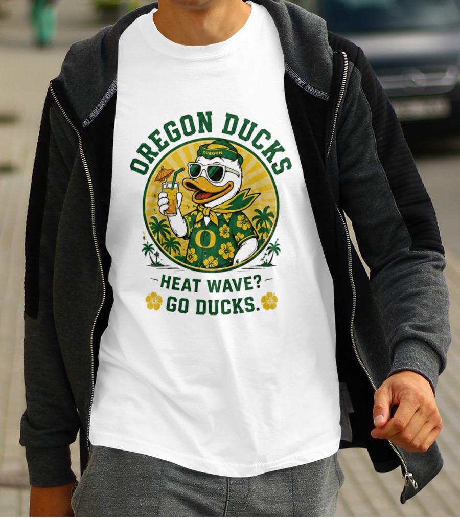 Oregon Ducks Heat Wave Go Ducks Summer Vibe T-Shirt