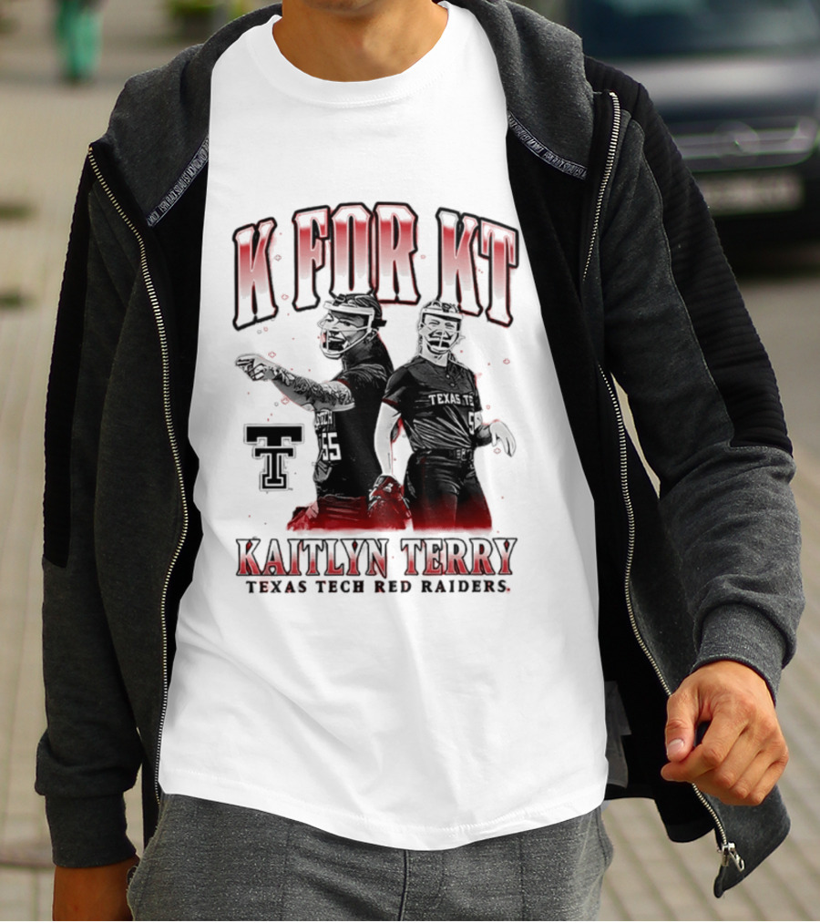 K For KT Kaitlyn Terry Texas Tech Red Raiders T-Shirt