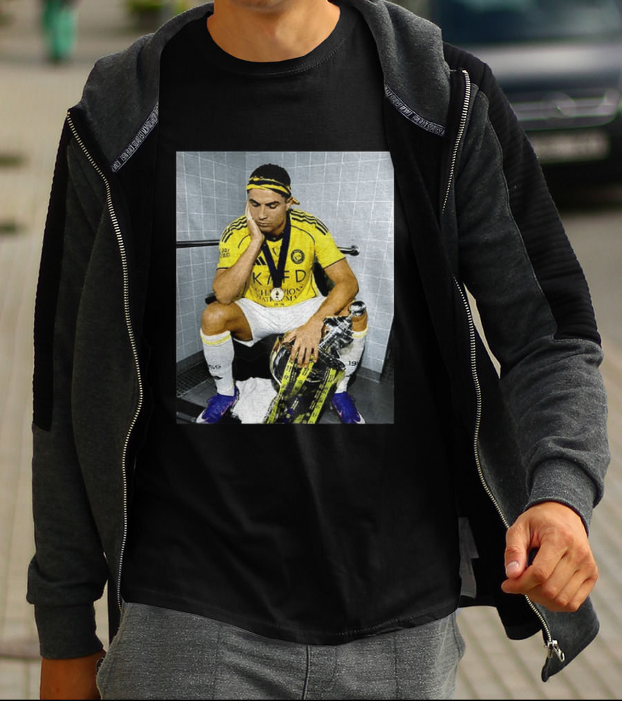 Cristiano Ronaldo Al Nassr FC Saudi Pro League Champion KAFD Yellow Jersey T-Shirt