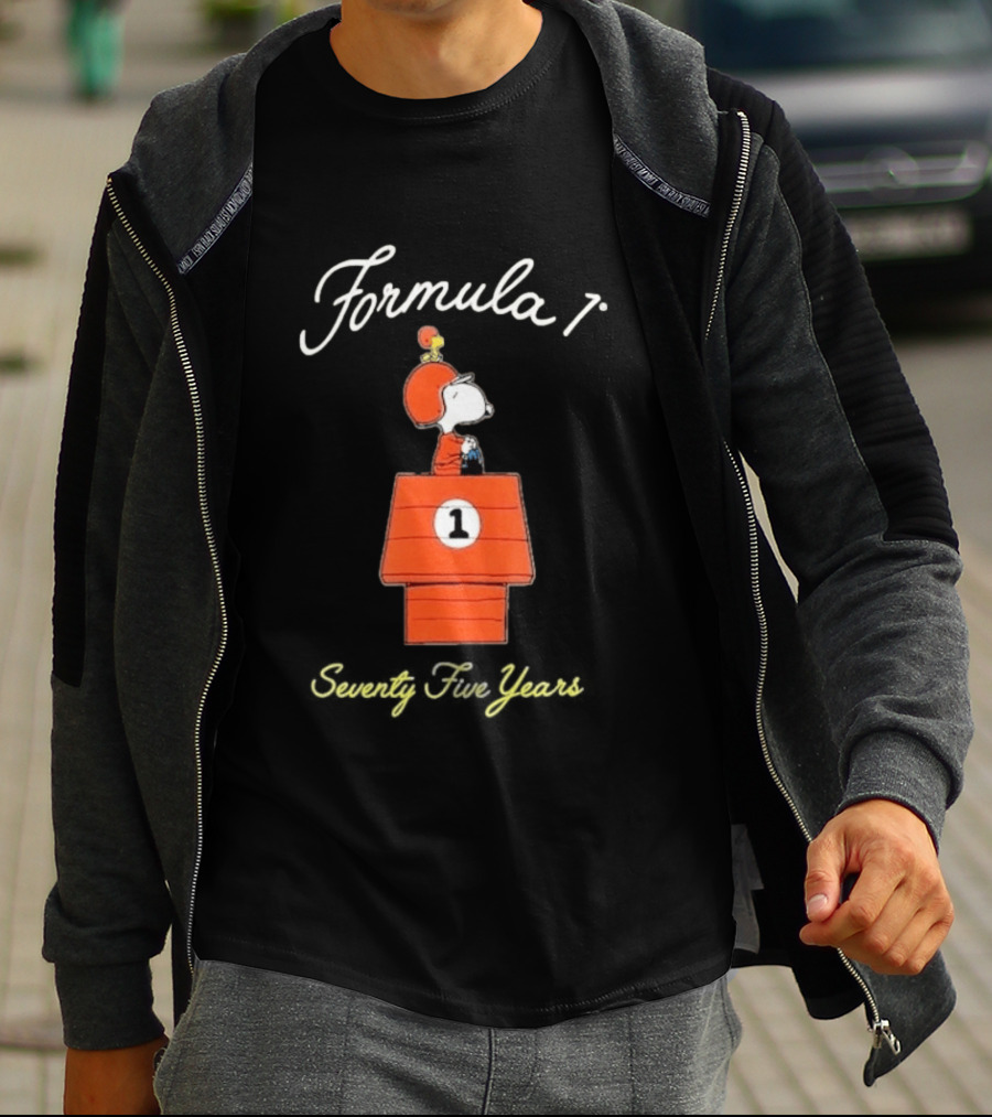 Formula 1 Snoopy Peanuts Dog House Seventy Five Years T-Shirt