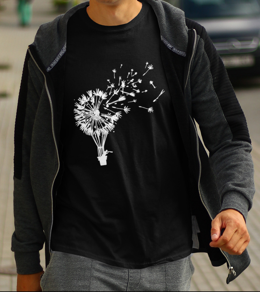 Flower Power Dandelion Fly Away Freedom Nature T-Shirt