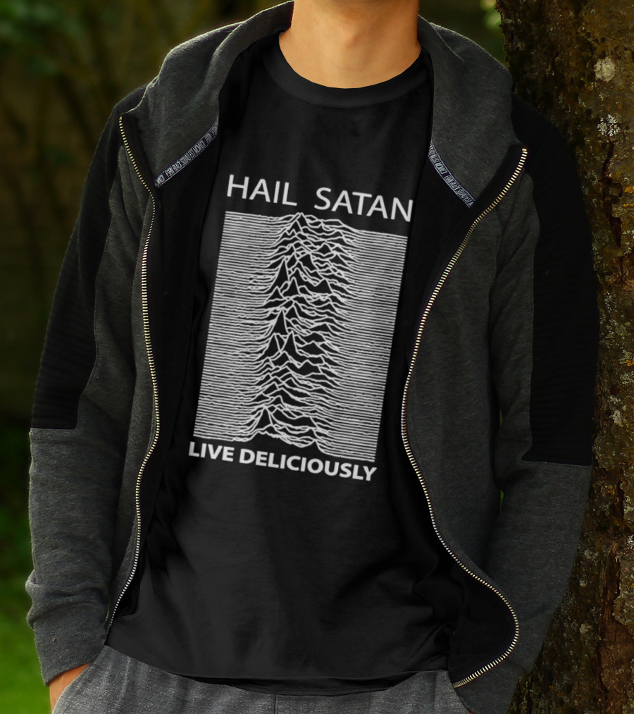 Hail Satan Live Deliciously Unknown Pleasures T-Shirt