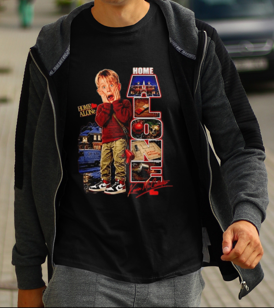 Home Alone Kevin McCallister Scream Christmas Movie Collage T-Shirt