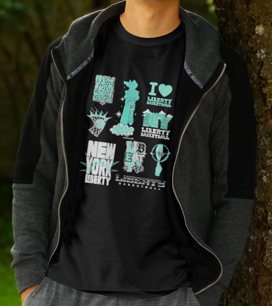 New York Liberty I Love Liberty Basketball Statue Of Liberty T-Shirt