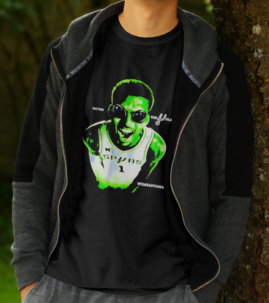 Victor Wembanyama Spurs X Files Number 1 Basketball Alien Concept T-Shirt