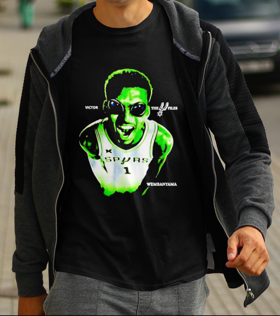 Victor Wembanyama Spurs X Files Number 1 Basketball Alien Concept T-Shirt