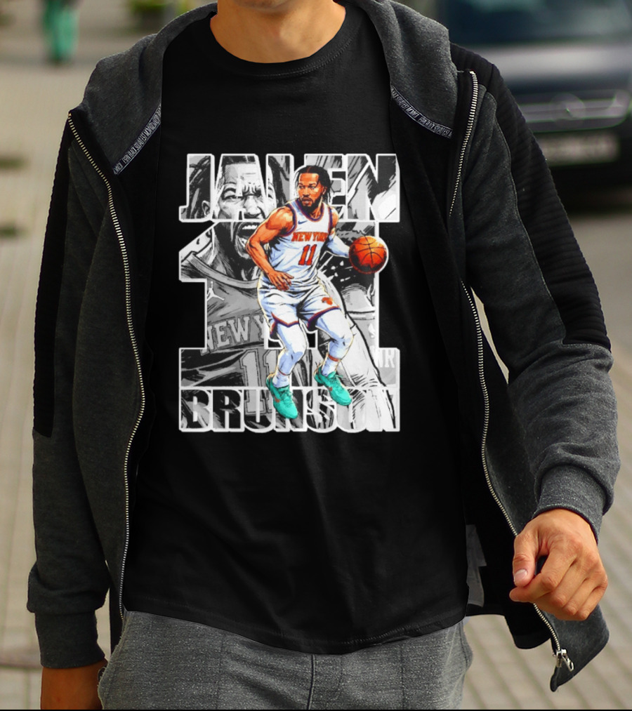 Jalen Brunson New York Knicks Manga Style Number 11 T-Shirt