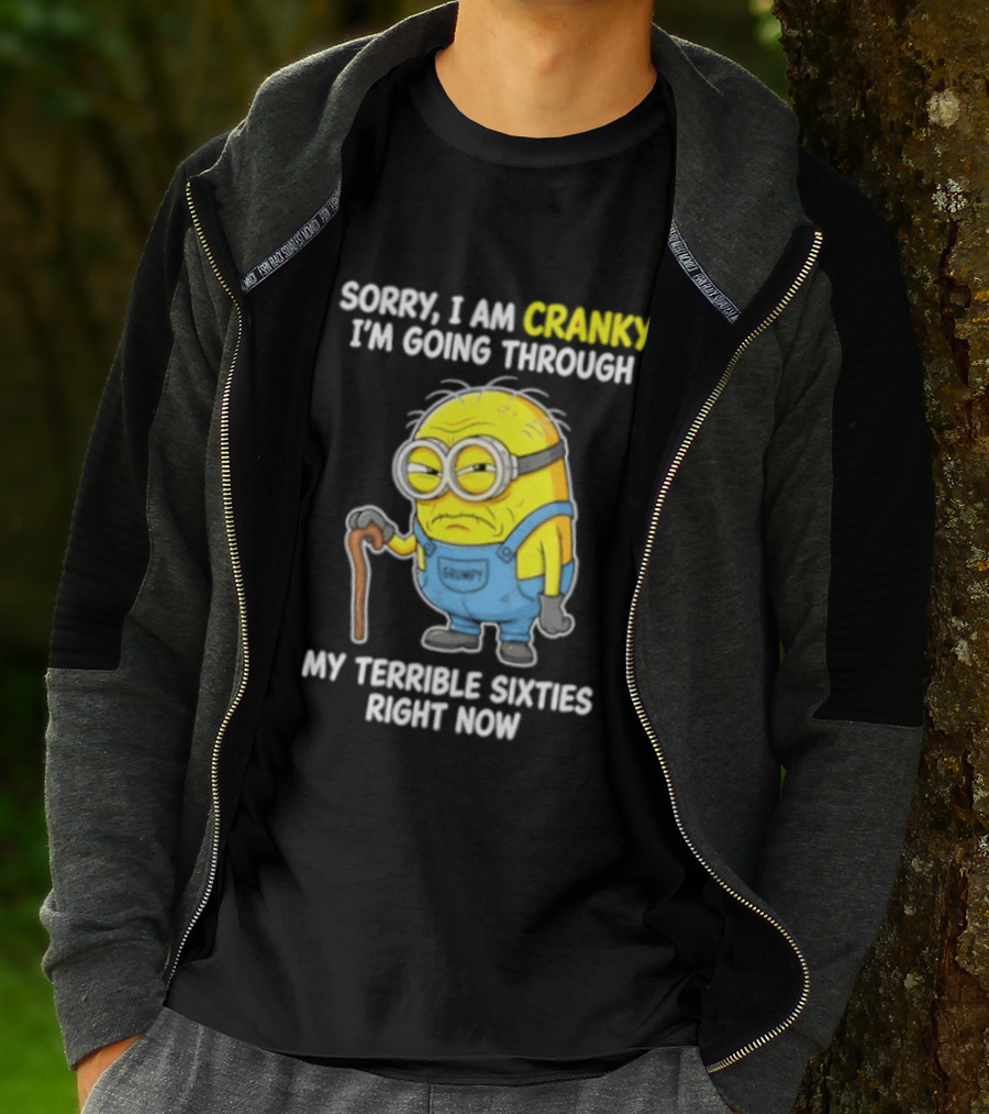 Minion Sorry I Am Cranky Going Through My Terrible Sixties Right Now T-Shirt