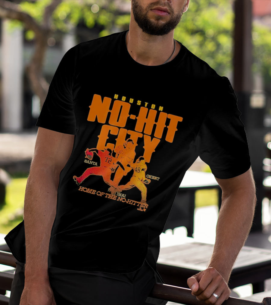 Houston No Hit City Home Of The No Hitter Tatsuya Imai Steven Okert Alimber Santa T-Shirt