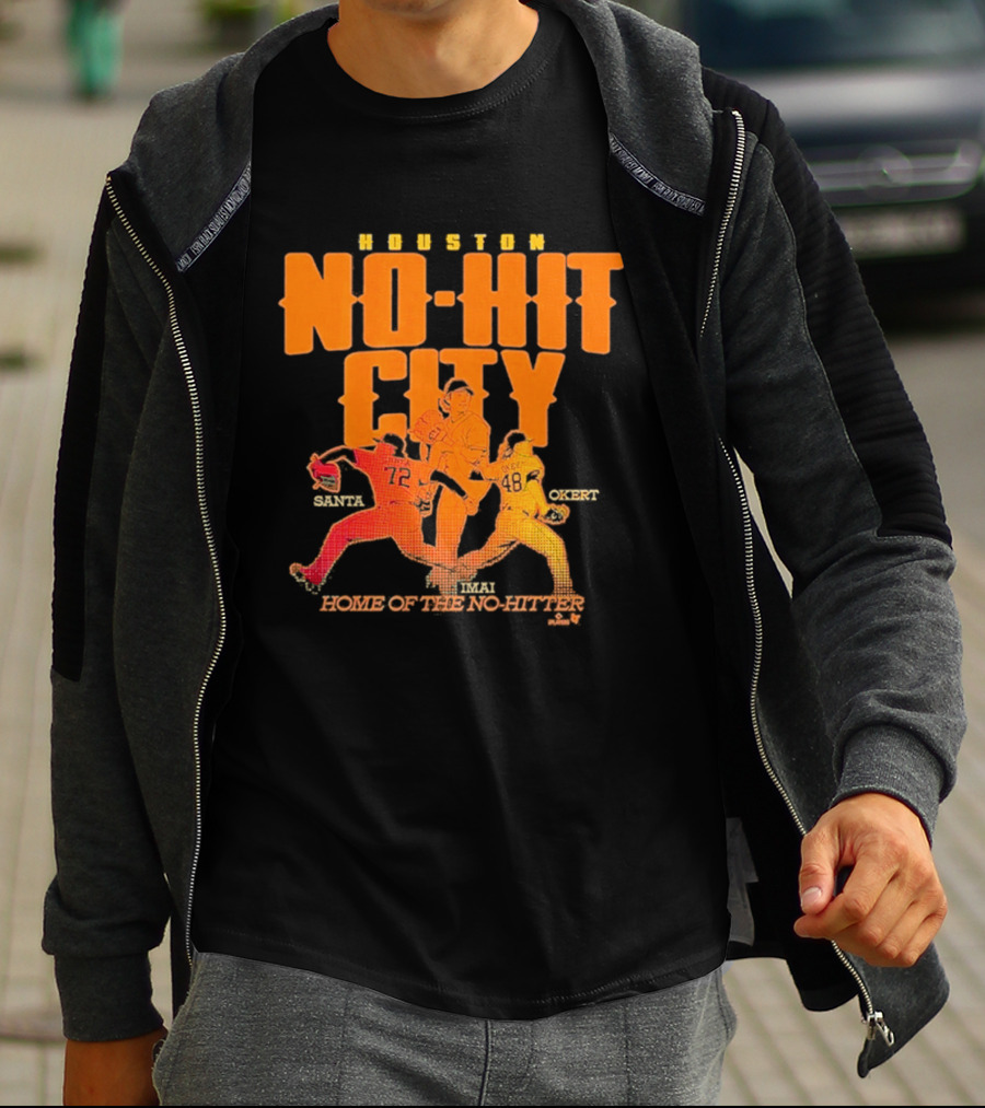 Houston No Hit City Home Of The No Hitter Tatsuya Imai Steven Okert Alimber Santa T-Shirt