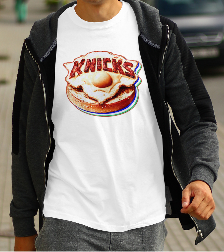 New York Knicks Breakfast Bagel Egg Knicks T-Shirt