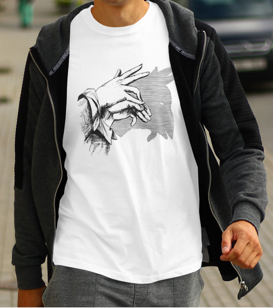 Goat Shadow Hand Puppet Optical Illusion T-Shirt