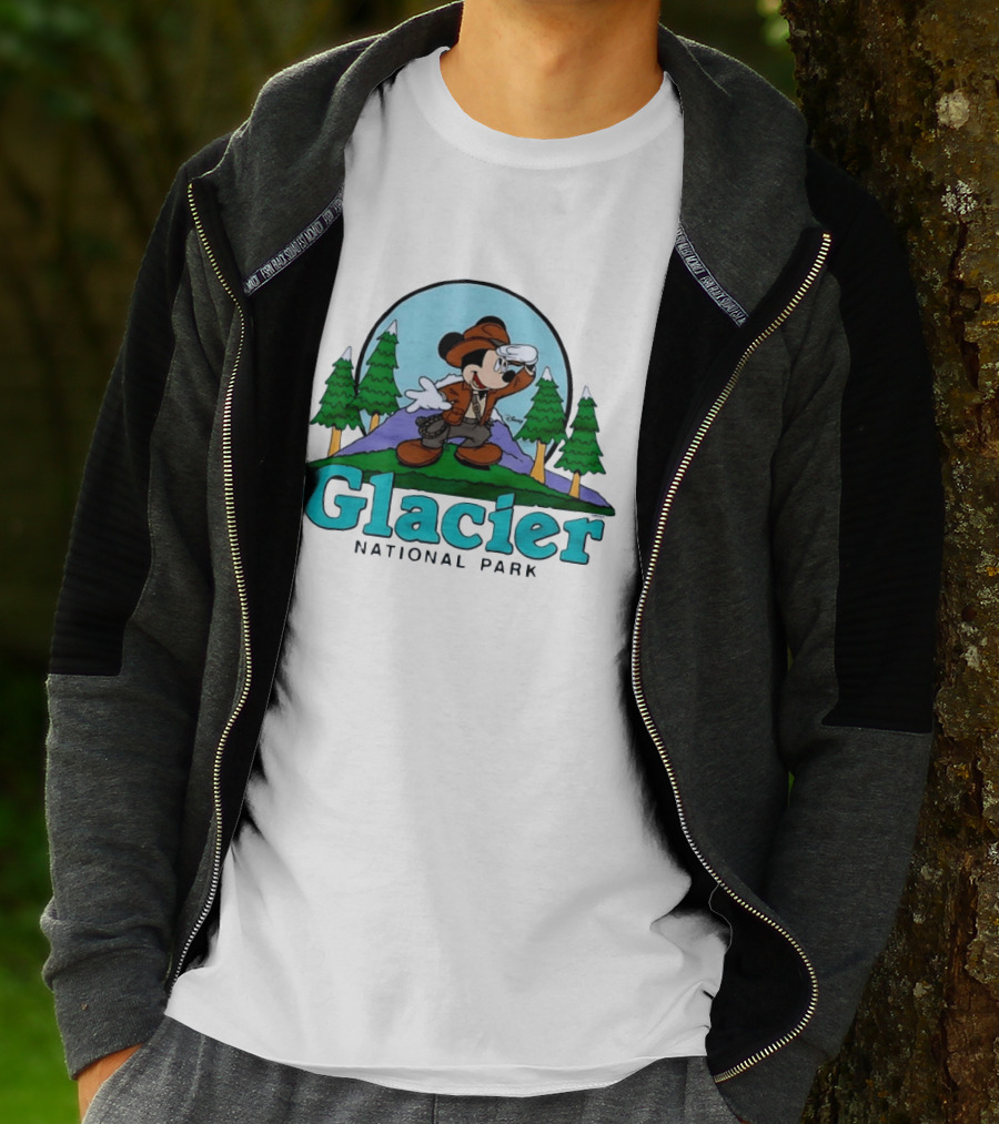 Mickey Mouse Explorer Glacier National Park Adventure T-Shirt
