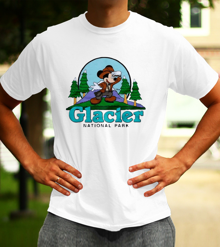 Mickey Mouse Explorer Glacier National Park Adventure T-Shirt
