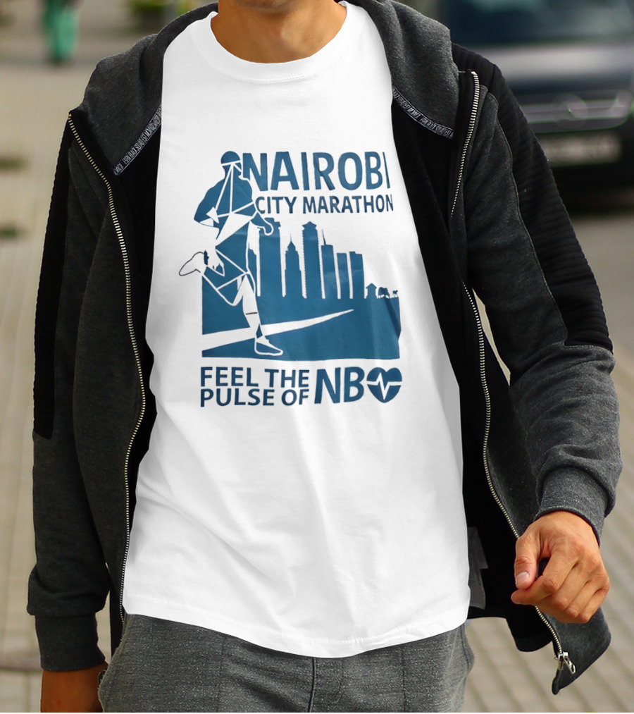 Nairobi City Marathon Feel The Pulse Of NB Skyline Runner Athletics Event T-Shirt