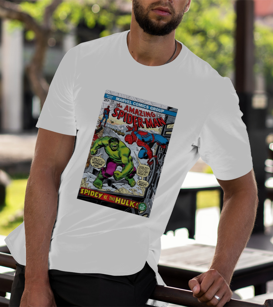 Marvel Comics Group The Amazing Spider Man 119 Spidey Vs The Hulk Comic Book Cover T-Shirt