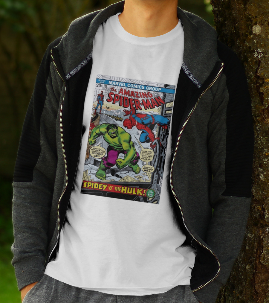 Marvel Comics Group The Amazing Spider Man 119 Spidey Vs The Hulk Comic Book Cover T-Shirt