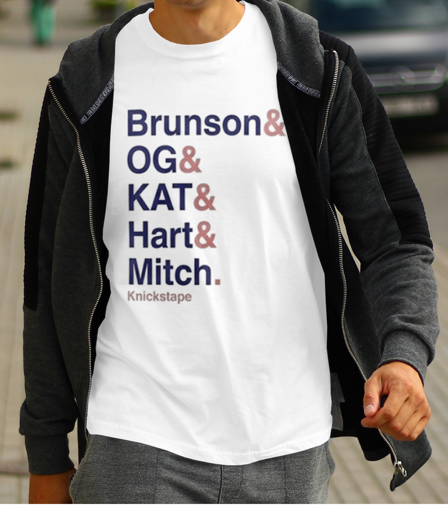 Timothee Chalamet Brunson OG KAT Hart Mitch KnicksTape T-Shirt