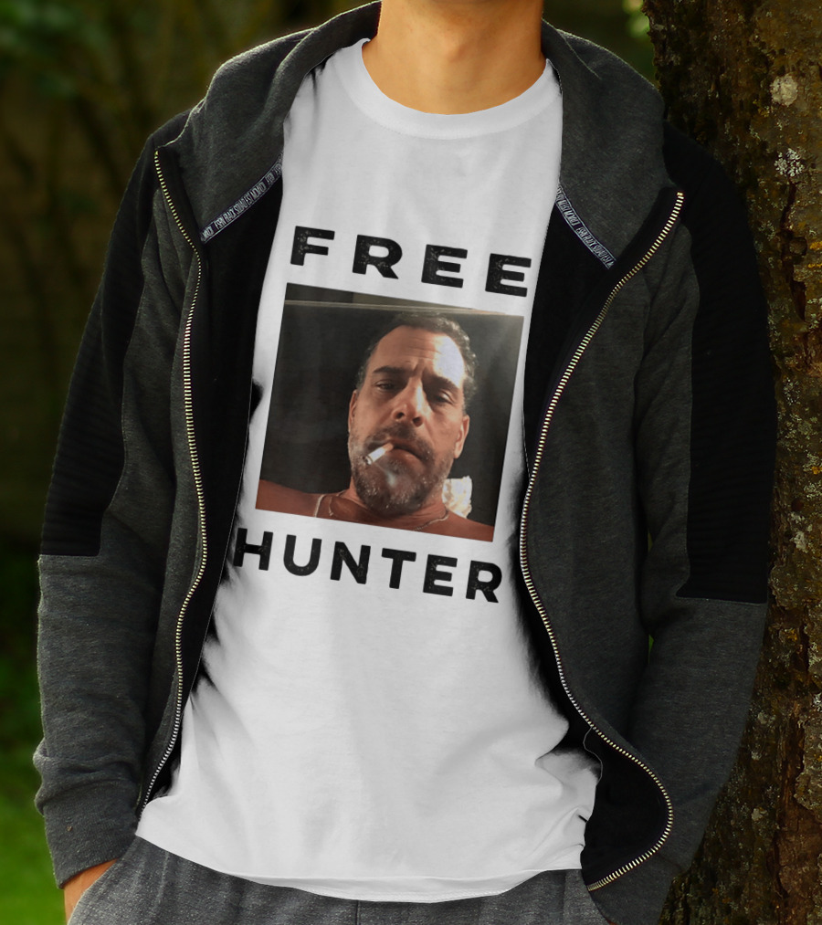 Hunter Biden Free Political Satire Shot Smoking T-Shirt