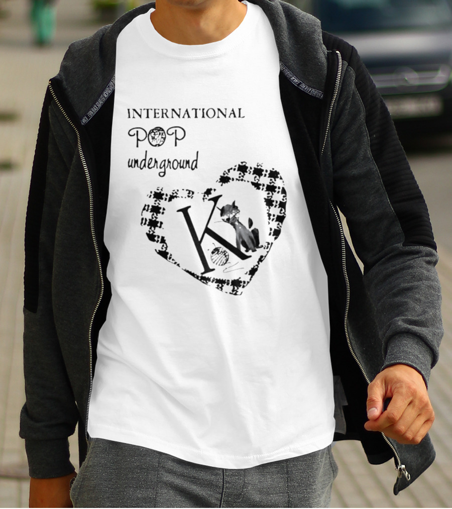 International Pop Underground K Records Cat Yarn Indie Music Label T-Shirt