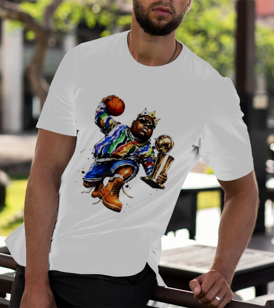 New York Knicks Basketball Biggie Smalls Crown Trophy T-Shirt