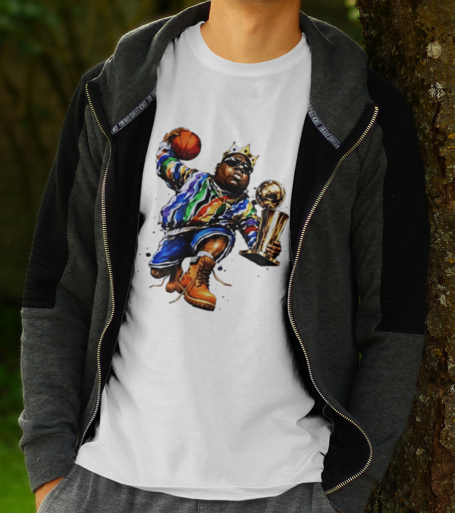 New York Knicks Basketball Biggie Smalls Crown Trophy T-Shirt