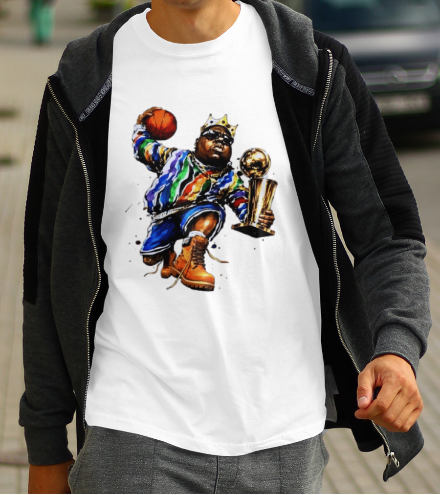 New York Knicks Basketball Biggie Smalls Crown Trophy T-Shirt