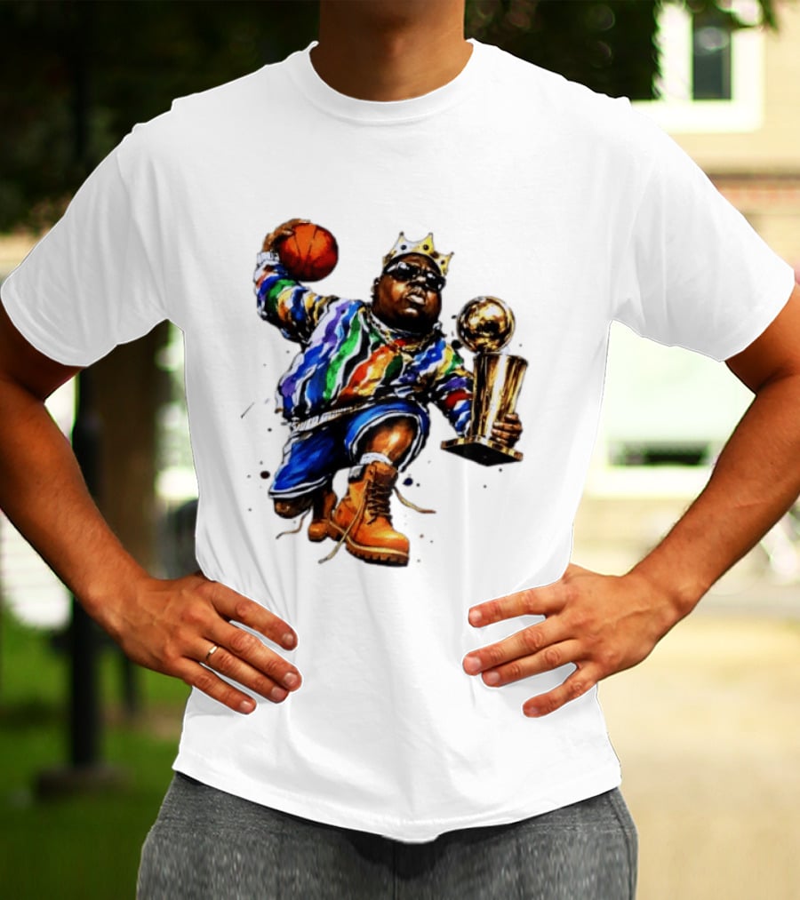 New York Knicks Basketball Biggie Smalls Crown Trophy T-Shirt