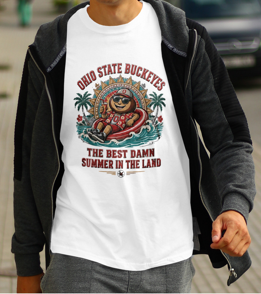 Ohio State Buckeyes Brutus Summer Vibes The Best Damn Summer In The Land T-Shirt