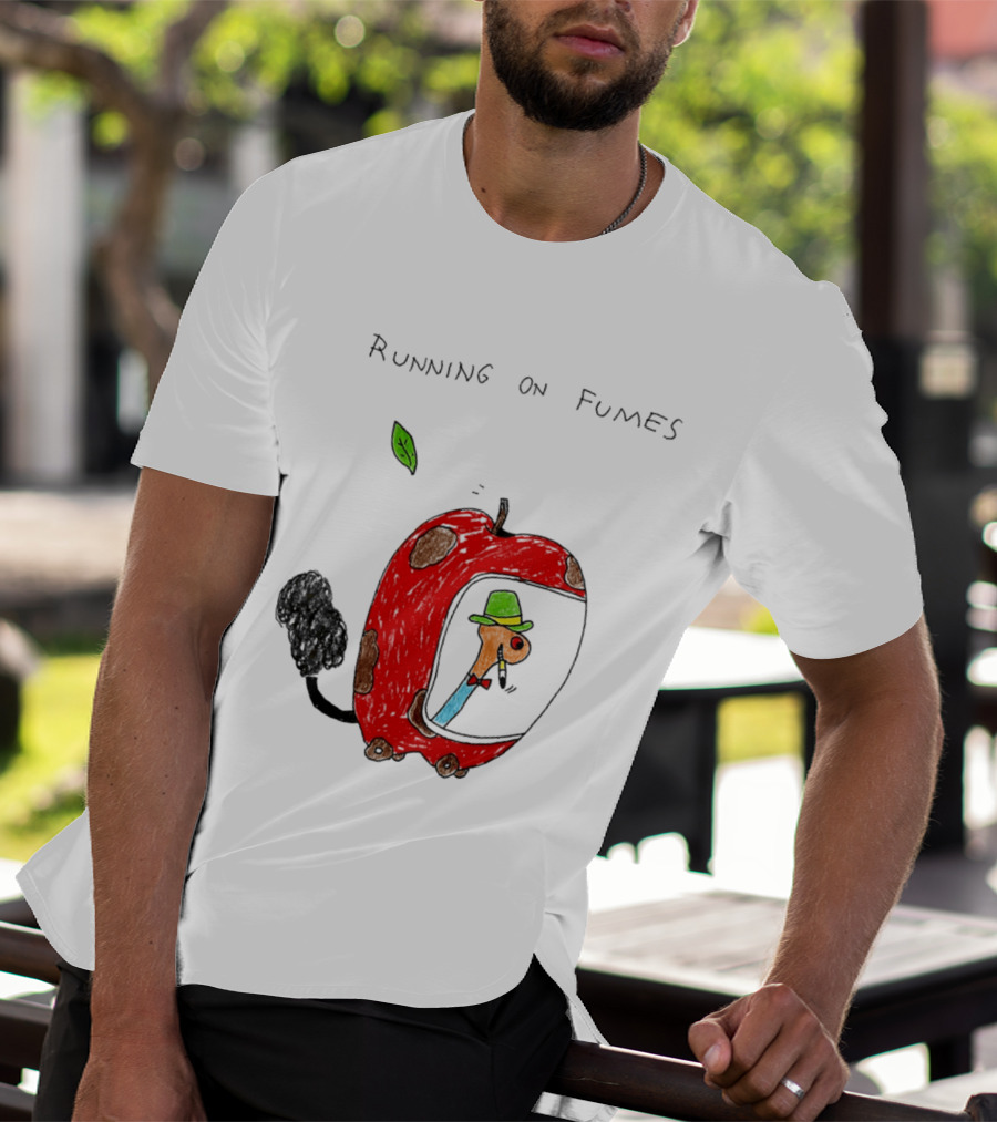 Running On Fumes Lowly Worm Apple Car T-Shirt