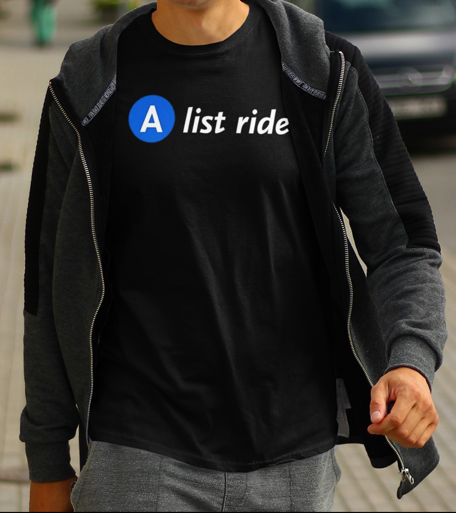 A List Ride Blue Circle Letter A T-Shirt