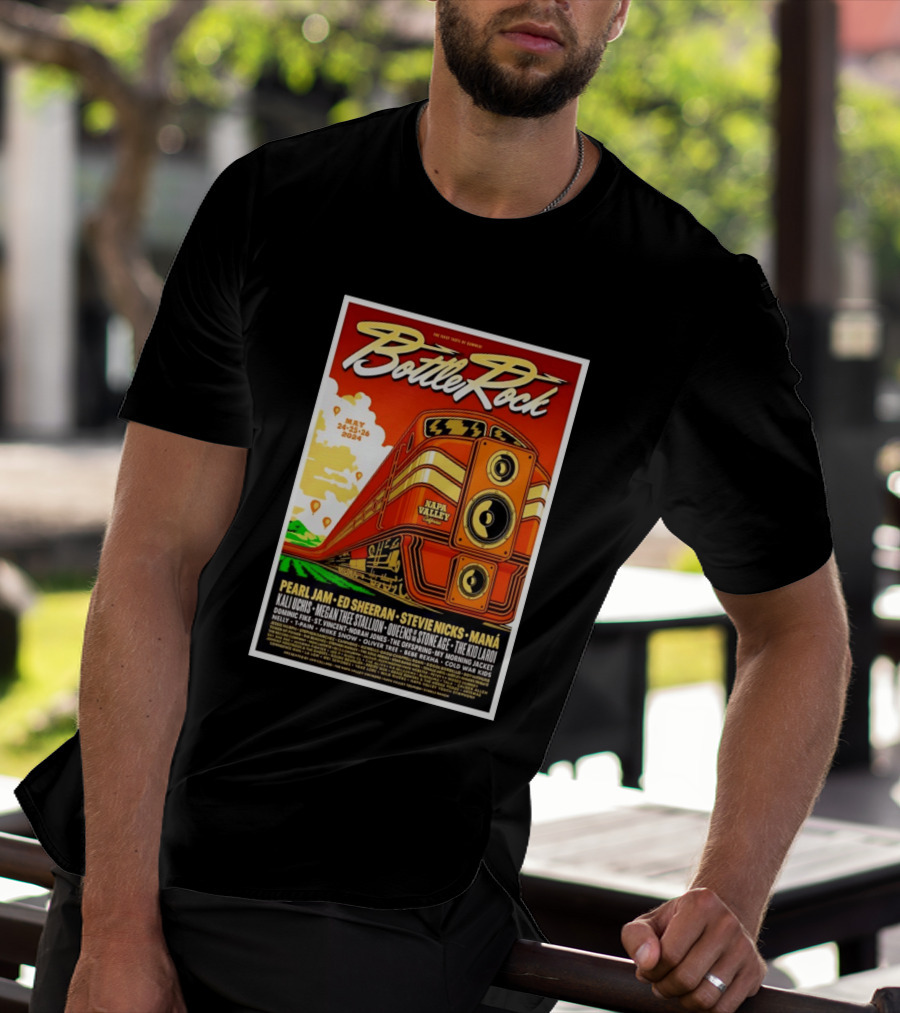 BottleRock Napa Valley May 24 26 2024 Pearl Jam Ed Sheeran Stevie Nicks Maná Napa Valley California T-Shirt
