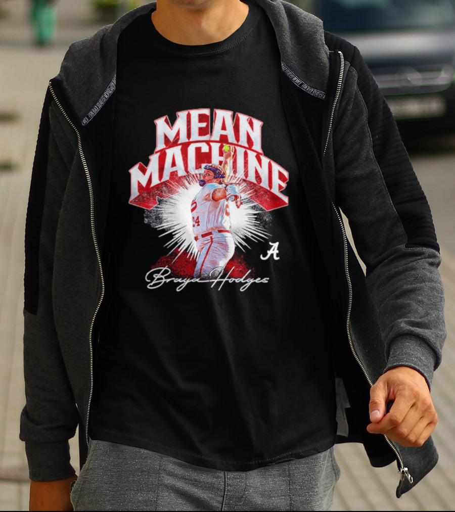 Mean Machine Braya Hodges Alabama Softball Player Collage T-Shirt
