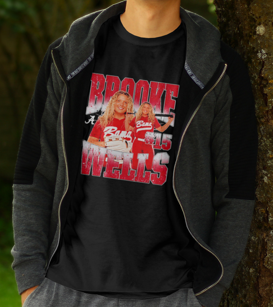 Brooke Wells Bama Softball #15 Player Collage Alabama T-Shirt