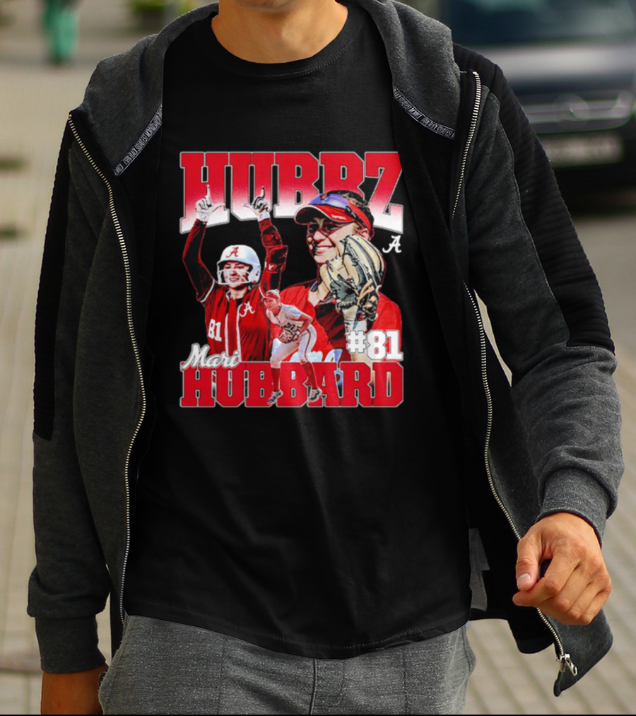 Mari Hubbard Alabama Softball Hubz #81 NCAA Player Collage T-Shirt