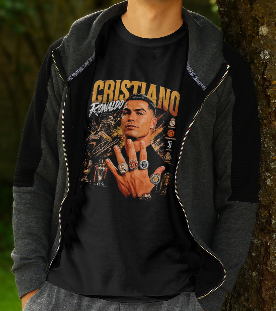 Cristiano Ronaldo Rings Collection Manchester Juventus Real Madrid Arsenal T-Shirt