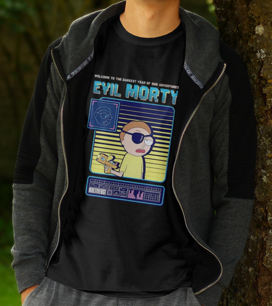 Welcome To The Darkest Year Evil Morty Multiverse Adventure Eyepatch T-Shirt